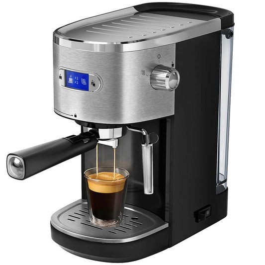 High-Pressure Espresso Coffee Maker â€?20 Bar Pump 💨 | Steam Wand 🥛 | Capsule Compatible 🎯 | Removable Water Tank 💧 | 1350W Power âš?for Lattes & Cappuccinos 🍵